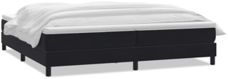vidaXL Boxspringbett mit Matratze Schwarz 180x220 cm Samt 3315983