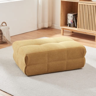 Fußhocker Koskyvn 35 x 80 x 55 cm Textil Gelb [en. casa]