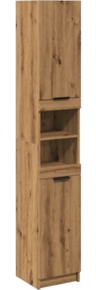 vidaXL Badezimmerspiegelschrank Badschrank Artisan-Eiche 32x34x188,5 cm Holzwerkstoff (1-St)