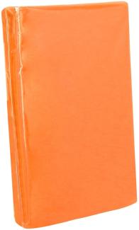 Traumschlaf Zwirn-Jersey Elasthan Spannbetttuch De-Luxe|90x200 - 100x220 cm| mandarin