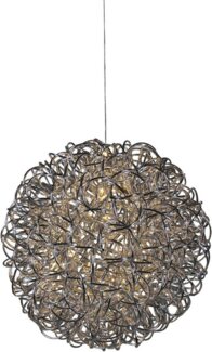 AM Design LED Kugelleuchte, LED fest integriert, Warmweiß, Weihnachtsdeko aussen, in Kugelform, silberfarben