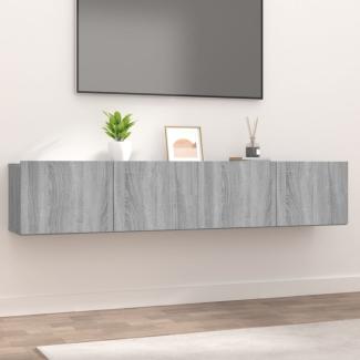 vidaXL TV-Schränke 2 Stk. Grau Sonoma 80x30x30 cm Holzwerkstoff 820464