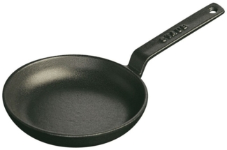 Staub Pans Mini Bratpfanne 12 cm, Gusseisen, Schwarz