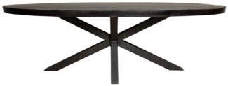 Villa Möbel Esstisch Esstisch Devereux Black Oval (Packung, 1-St, 1 Tisch), Massivholz mit Matrix-Gestell