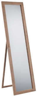 Standspiegel Antonia, Glas, Holzfarben, Verspiegelt