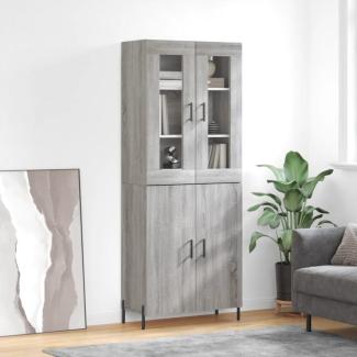 vidaXL Highboard Grau Sonoma 69,5x34x180 cm Holzwerkstoff