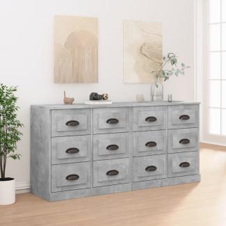 vidaXL Sideboards 2 Stk. Betongrau Holzwerkstoff 3185283