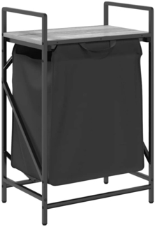 vidaXL Wäschekorb 1 Fach mit Ablage Grau Sonoma 859073