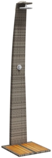 vidaXL Gartendusche Grau 55x60x224 cm Poly Rattan und Akazienholz 368210