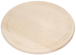 elasto Schneidebrett Frühstücksbrettchen Rund Holzschneidebrett mit Saftrille, Küchenzubehör, Holzbrett Küche, Holzschneidebrettchen, cutting board