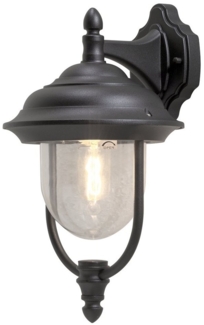 KONSTSMIDE LED Außen-Wandleuchte, LED wechselbar, Warmweiß, Wand-laterne Landhausstil Hauswand beleuchten, Schwarz H: 46cm