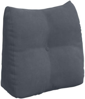 vidaXL Rückenkissen Dunkelgrau 45 x 24 x 50 cm Samt 42014372