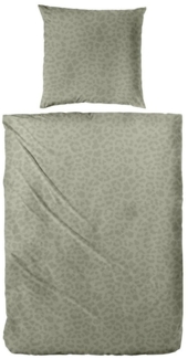 Primera Bettwäsche Biber-Bettwäsche Leo, Biber, 2 teilig, mit dezentem Leo-Design