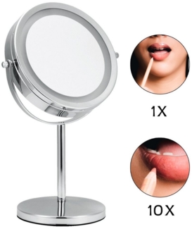 Mucola Kosmetikspiegel LED 10 fach Schminkspiegel Makeup Spiegel Badspiegel (Stück, 1-St, Spiegel), 10 Fach Vergrößerung