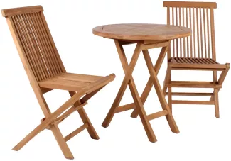 Gartensessel Langton und Tisch Sutton Teak-KOMPLETTSET