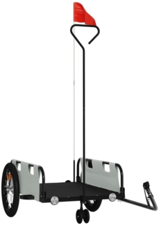 vidaXL Fahrradanhänger Grau Oxford-Gewebe und Eisen 94189