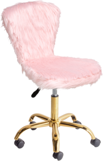 Schreibtischstuhl MARGATE Webpelz Pastellrosa