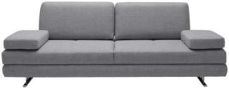 Casa Padrino Luxus Wohnzimmer Sofa mit umklappbaren Armlehnen Grau 218x108 x H. 81 cm