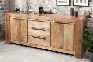 riess-ambiente Sideboard IRON CRAFT 174cm natur, Massivholz · 3 Schubladen · Kommode · Mangoholz · Wohnzimmer