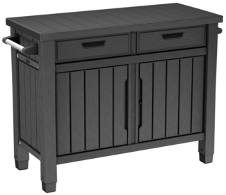Keter Grillablagetisch "Unity XL Entertainment" 250 L Anthrazit Service-Tisch Gartentisch