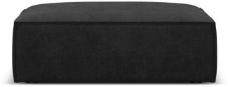 Micadoni Pouf Hocker Kaelle | Bezug Black | Beinfarbe Black Plastic