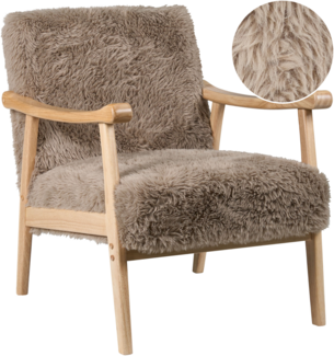 Sessel LEKNES Webpelz Taupe