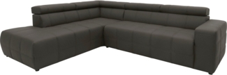 DOMO collection Ecksofa Brandon L-Form, auch in Leder, inklusive Kopfteilverstellung, wahlweise mit Sitztiefenverstellung