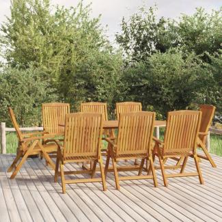 vidaXL 9-tlg. Garten-Essgruppe Massivholz Teak 3154920