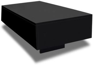 Couchtisch, Hochglanz Schwarz, 85 x 55 x 31 cm