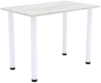 AKKE Esstisch, Esszimmertisch mit weißen Beinen Küchentisch Bürotisch 2mm PVC