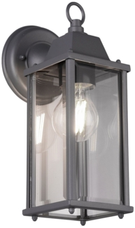 Wandleuchte, Laternen Design, anthrazit, H 29 cm, OLONA
