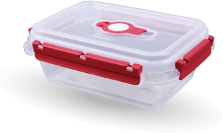 Frischhaltedosen für Lebensmittel ( 0,9 L ) - "Rot" - Vorratsdose luftdicht, Aufbewahrungsbox Meal Prep Box, Lunchbox, BPA Frei