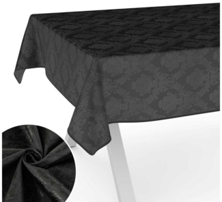 ANRO Tischdecke aus Stoff UNI Farben wasserabweisend Tischtuch Tischwäsche (Einzelstück 1-tlg), mit Acryl Beschichtung