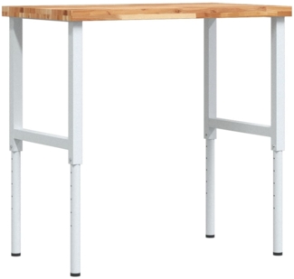 vidaXL Werkbank 100x60x(73-99,5) cm Massivholz Akazie Rechteckig 3309715