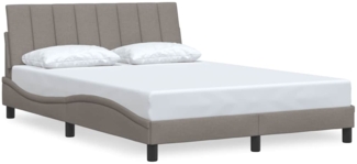 vidaXL Bettgestell ohne Matratze "Hanko" Taupe 140x190 cm Stoff 3310388
