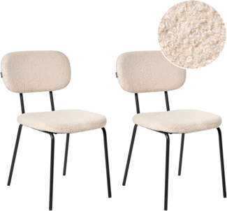 Set mit 2 Stühlen ADAIR Bouclé Beige