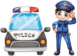 Kids Collective Kinderbett 70x140 / 80x160 cm Komplettset mit Matratze & Schublade (Bett für Jungen und Mädchen, Einzelbett für Kinder von 2 - 10 Jahren), komplettes Set mit Polizei Motiv für Jungen und Mädchen 80x160 cm