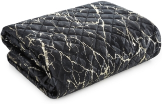 Elegante Tagesdecke Decke BLINK 4 schwarz 220x240 cm schwarz champagner