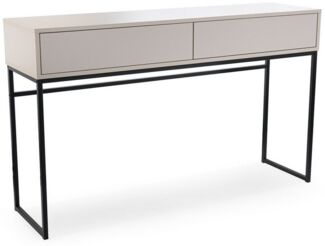 Beautysofa Schminktisch GIANA elegante grifflos mit 2 Schubladen (erhältlich in Sandbeige oder Flaschengrün), Breite: 137 cm