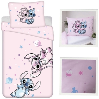 Disney Lilo & Stitch Bettwäsche Baumwolle 140x200 + 70x90 cm, Reißverschluss