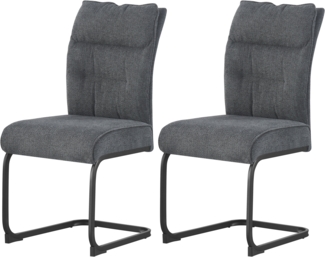 Stuhl (B/H/T): 47 x 94 x 61 cm in Anthrazit