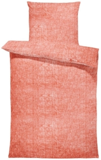 One Home Bettwäsche Meliert, Mikrofaser, 2 teilig, modern und meliert, Aprikose