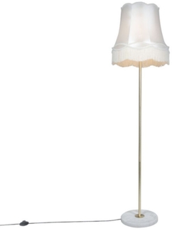 Qazqa Stehlampe Kaso, ohne Leuchtmittel, E27, Crème, Retro, Stahl, 1-flammig