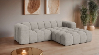 OTTO home Ecksofa KALLIE Design-Sofa mit Wellenunterfederung, Bubble-Optik, 248/186/72cm, moderne Steppung, hoher Sitzkomfort und modernes Design