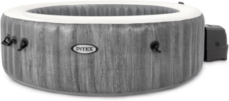 Intex 'Pure SPA Bubble GreyWood XXL Deluxe' Whirlpool, Ø 216x71 cm, bis zu sechs Personen, grau