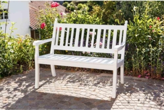 BLOME 'Hohenzollern' Landhausbank, Kunststoff Weiß, 2-Sitzer, 90 x 115 x 70 cm
