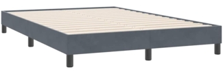 vidaXL Bettgestell ohne Matratze Dunkelgrau 160x220 cm Samt 4101410