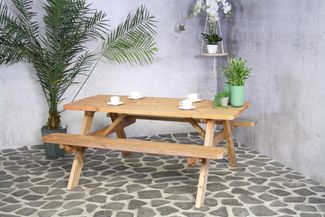 SenS-Line OSLO Picknick Set Holz Sitzgruppe Bierzelt Garnitur Sitz klappbar