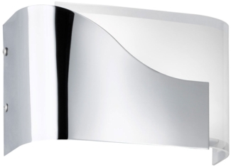 Wandleuchte, 2 Flammig, Chrom, Glas, B 24,5 cm