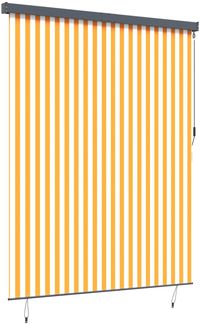 vidaXL Rollo Gestreift Gelb und Blau 200 x 250 cm Stoff und Aluminium 362089